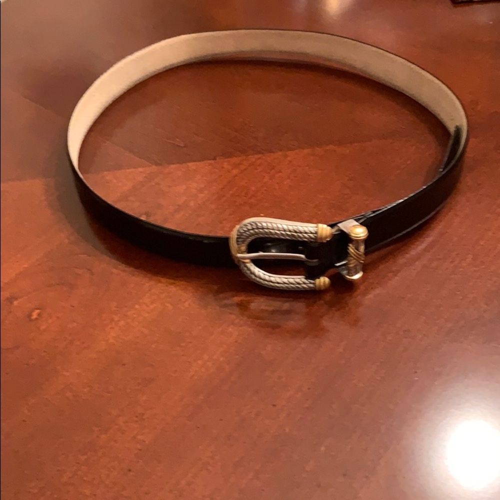 Leather black belt